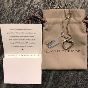 SALE David Yurman “petite X heart” necklace